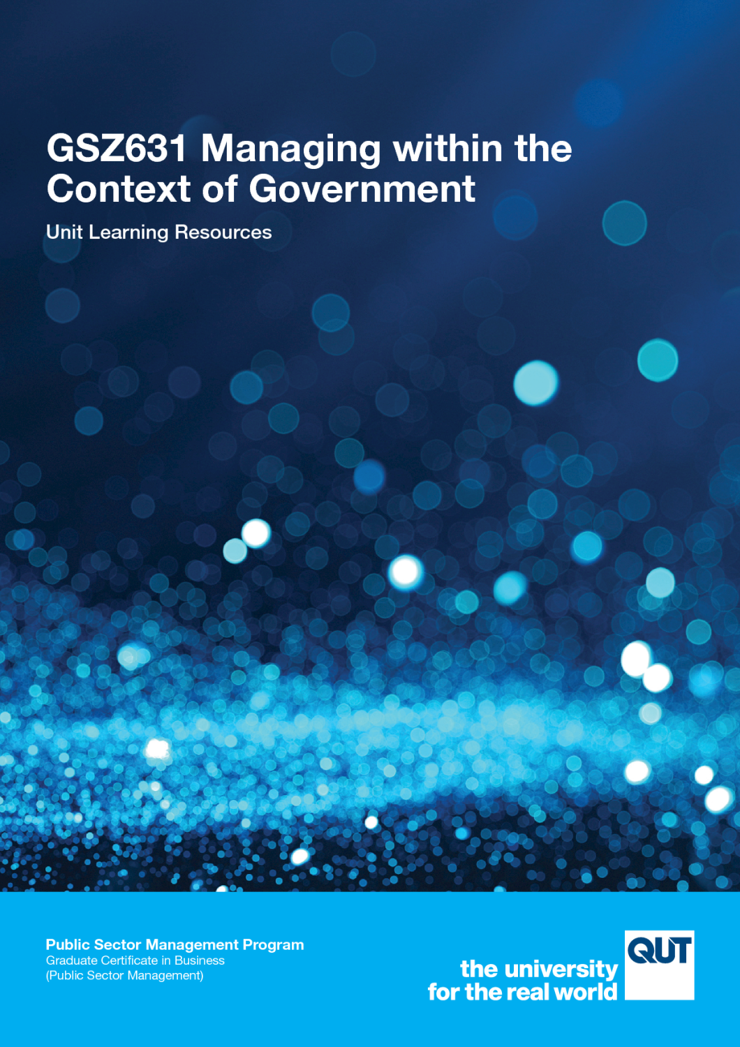 Cover image for GSZ631 Managing within the Context of Government